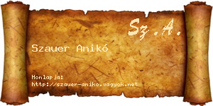 Szauer Anikó névjegykártya